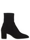 Stuart Weitzman Niki Stretch-suede Sock Boots In Black