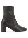 Stuart Weitzman Yuliana Stretch Leather Ankle Booties In Brown