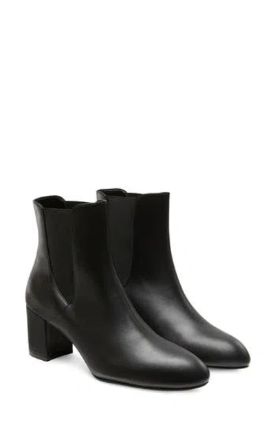 Stuart Weitzman Yuliana 60 Leather Chelsea Boots In Black