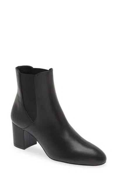 Stuart Weitzman Yuliana 60 Leather Chelsea Boots In Black