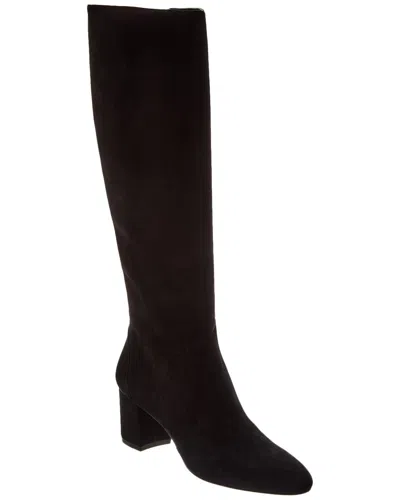 Stuart Weitzman Sofia Zip 75 Suede Knee-high Boot In Black