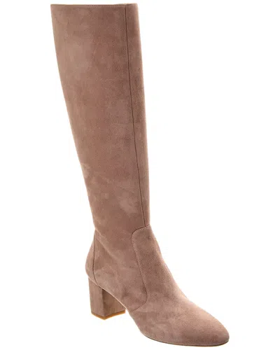 Stuart Weitzman Yuliana Knee High Zip Boots 60mm Fawn In Brown