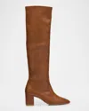 Stuart Weitzman Yuliana 60 Tall Slouch Boots In Bridle Brown