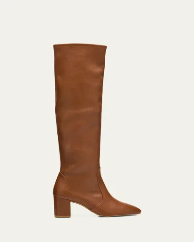 Stuart Weitzman Yuliana 60 Tall Slouch Boots In Bridle Brown