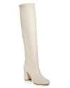 Stuart Weitzman Yuliana 85 Block Heel Slouch Boots In Alabaster