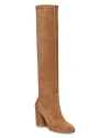Stuart Weitzman Yuliana 85 Block Heel Slouch Boots In Camel