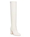 Stuart Weitzman Yuliana 85 Block Heel Slouch Boots In Cream