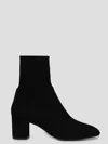 Stuart Weitzman Yuliana 60 Suede Leather Ankle Boot In Black