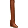 Stuart Weitzman Yuliana Knee High Slouch Boot In Brown