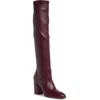 Stuart Weitzman Yuliana Knee High Slouch Boot In Burgundy
