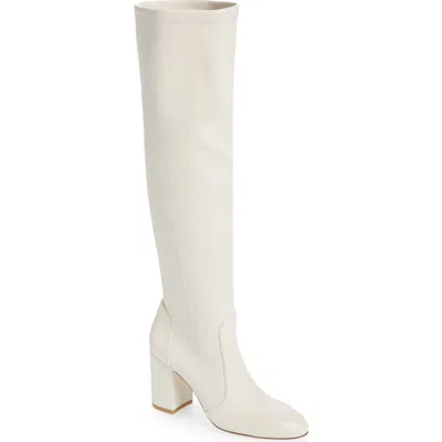 Stuart Weitzman Yuliana Knee High Slouch Boot In White