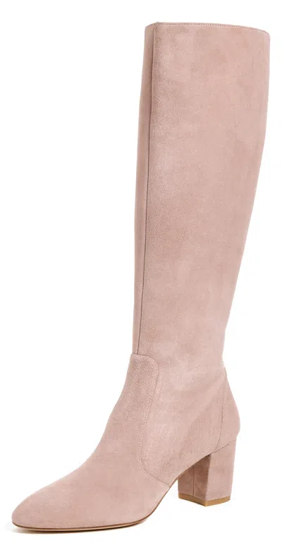 Stuart Weitzman Yuliana Knee High Zip Boots 60mm Fawn In Brown