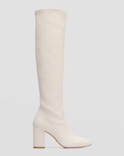 Stuart Weitzman Yuliana Leather Knee Boots In Walnut