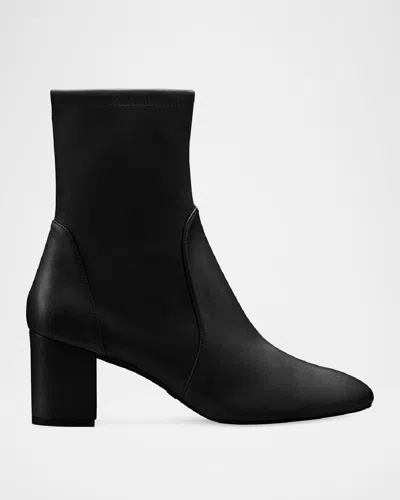 Stuart Weitzman Yuliana Stretch Leather Booties In Cream