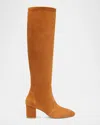 Stuart Weitzman Vida75 Womens Pull On Tall Knee-high Boots In Hazel