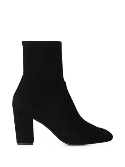 Pre-owned Stuart Weitzman Yuliana Suede Ankle Boots In Black