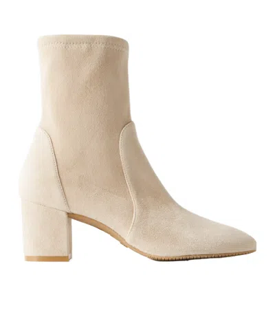 Stuart Weitzman Yuliana Suede Sock Boots In Neutral