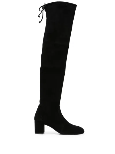 Stuart Weitzman Womens Black Tieland Suede Over-the-knee Boots