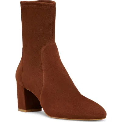 Stuart Weitzman Yuliana 60 Stretch-suede Ankle Boots In Brown