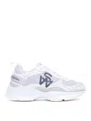 Stuart Weitzman Leather And Mesh Sneakers In Grey