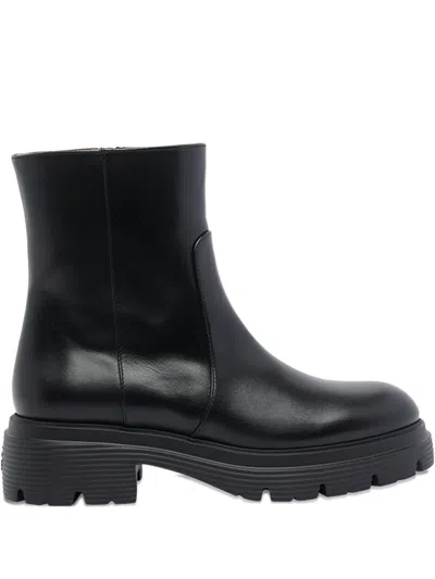 STUART WEITZMAN ZIP-DETAIL PLATFORM BOOTS