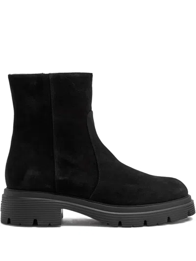 Stuart Weitzman Zip-detail Platform Boots In Black