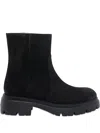 Stuart Weitzman Suede Ankle Boots Featuring Chunky Sole In Black