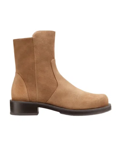 Stuart Weitzman Zipper Boots In Brown