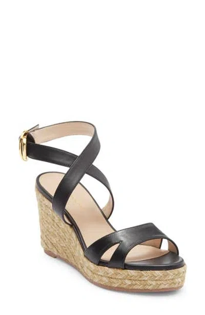 Stuart Weitzman Zuzu Espadrille Wedge Sandal In Black