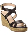 STUART WEITZMAN ZUZU LEATHER WEDGE SANDAL