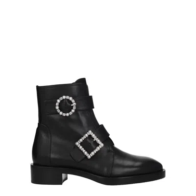 Stuart Weitzman Woman Ankle Boots Black Size 7.5 Calfskin