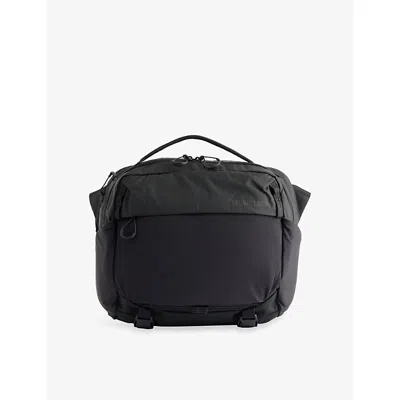 Stubble And Co Mens Motion Sling 15l Woven Cross-body Bag Charcoal In Gray