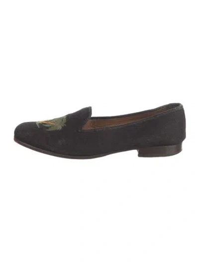 Pre-owned Stubbs & Wootton Canvas Graphic Print Loafers In Multi