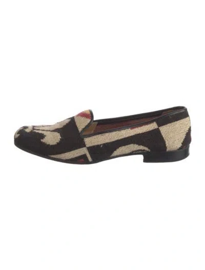 Pre-owned Stubbs & Wootton Canvas Graphic Print Loafers In Neutral