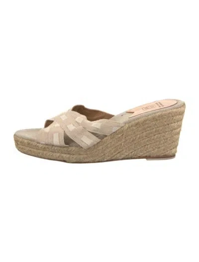 Pre-owned Stubbs & Wootton Canvas Patterned Espadrilles In Neutrals