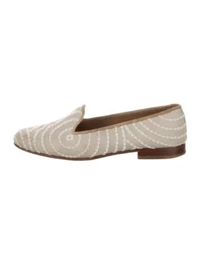 Pre-owned Stubbs & Wootton Canvas Patterned Loafers In Neutrals