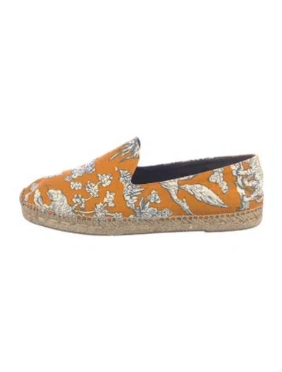 Pre-owned Stubbs & Wootton Canvas Printed Espadrilles In Yellow
