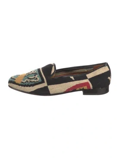Pre-owned Stubbs & Wootton Graphic Print Loafers In Black