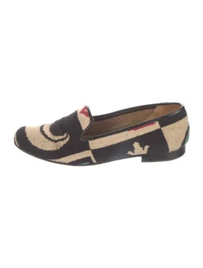 Pre-owned Stubbs & Wootton Graphic Print Loafers In Black/neutrals