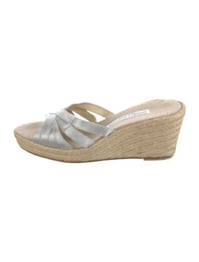 Pre-owned Stubbs & Wootton Jute Braided Accents Espadrilles In Blue