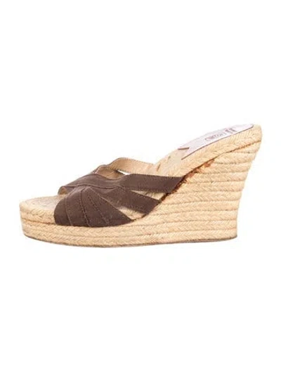 Pre-owned Stubbs & Wootton Jute Braided Accents Espadrilles In Brown/neutrals