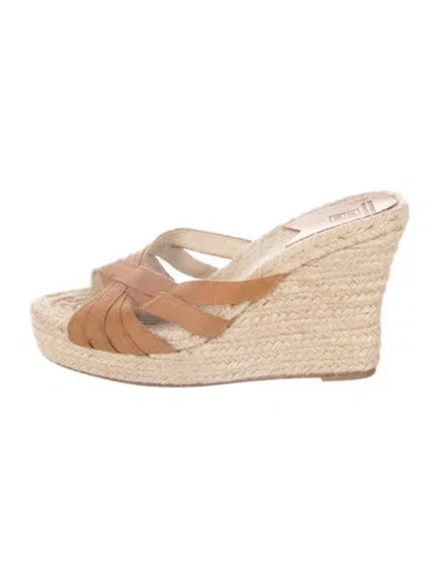Pre-owned Stubbs & Wootton Jute Braided Accents Espadrilles In Neutrals