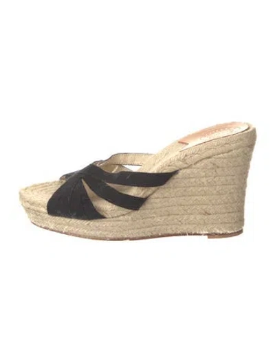Pre-owned Stubbs & Wootton Jute Espadrilles In Black