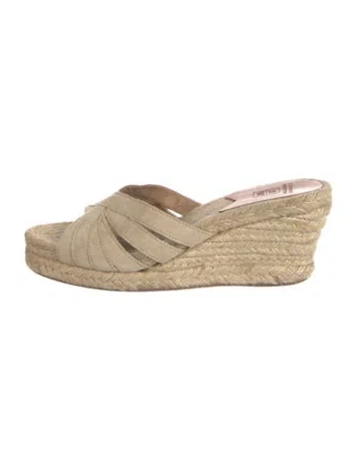 Pre-owned Stubbs & Wootton Jute Espadrilles In Neutral