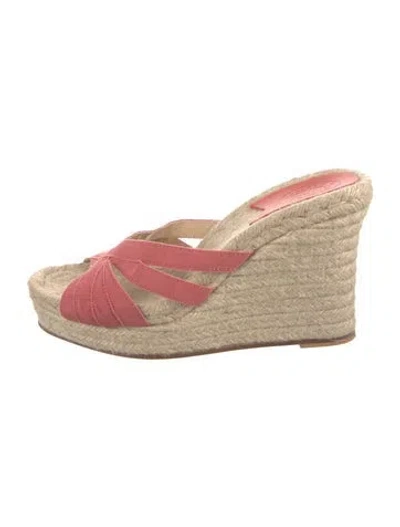 Pre-owned Stubbs & Wootton Jute Espadrilles In Pink