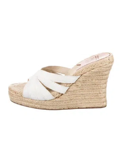 Pre-owned Stubbs & Wootton Jute Espadrilles In White