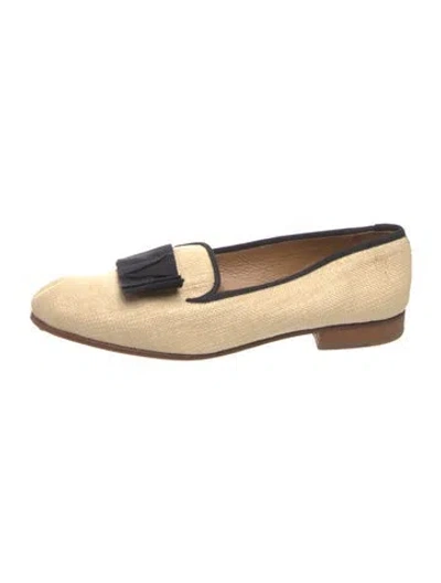 Pre-owned Stubbs & Wootton Jute Loafers In Neutrals