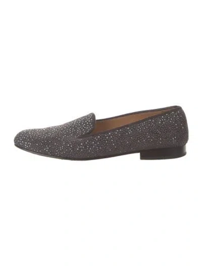 Pre-owned Stubbs & Wootton Leather Patterned Loafers In Black