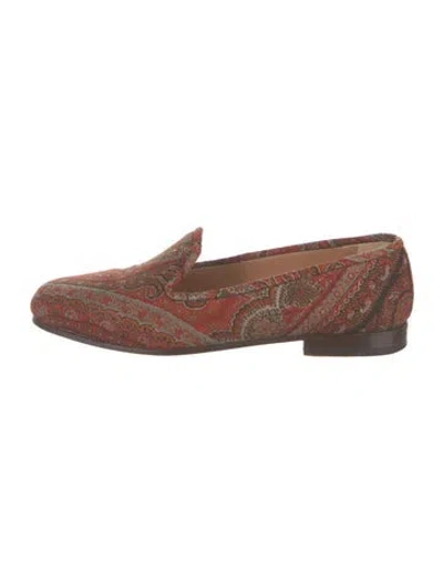Pre-owned Stubbs & Wootton Paisley Print Loafers In Multi