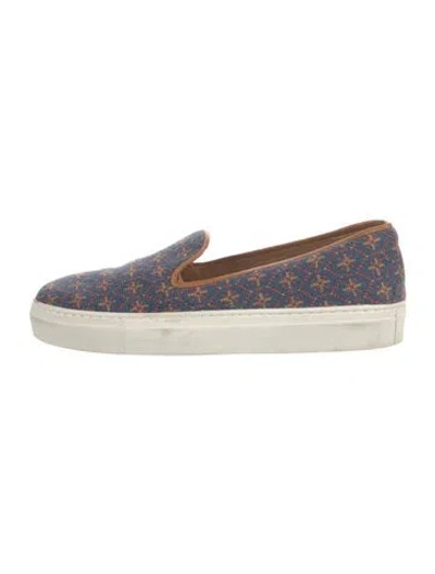 Pre-owned Stubbs & Wootton Patterned Loafer Sneakers In Blue